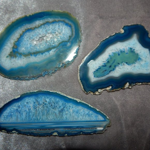Set of Polished Brazilian Agate Slices - Picture 9 of 9